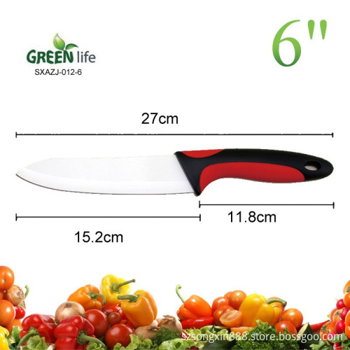 Colorful 1-Piece 6" Ceramic Chef's knife with soft handle,Ceramic Knives Set